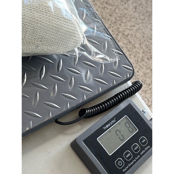 AGB Sweater Size Large Round Neck Long Sleeve Sequin Knit Metallic Ivory Silver - Picture 6 of 6